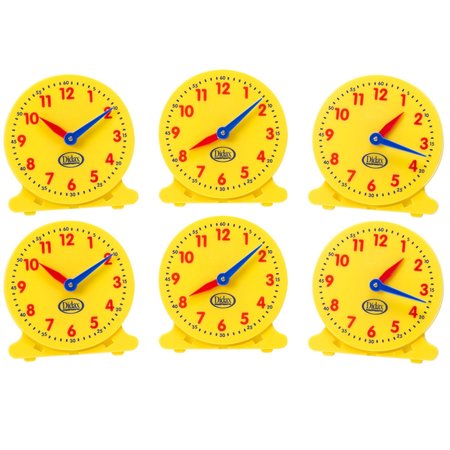 DIDAX Student Clocks, 5in, PK6 211550W